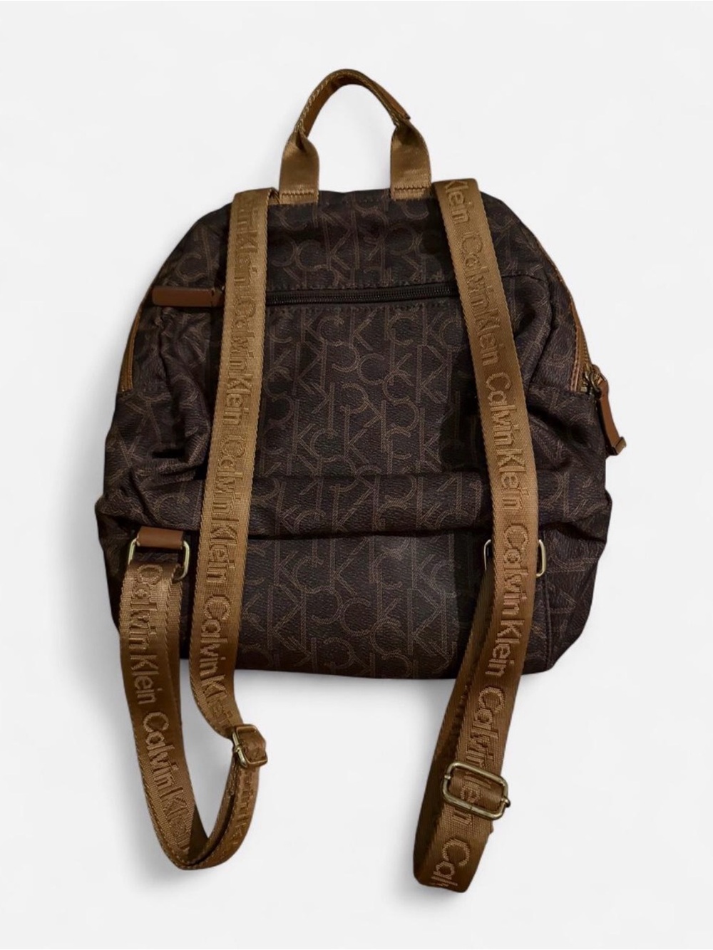 Calvin Klein Brown Monogram Mini Backpack - Picture 2 of 3